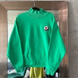 ESPIRIT Mock-Neck Green Sweatshirt | Small